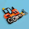 SES Beedz - Bouwvoertuigen - 2400 strijkkralen - met legbord en splitpennen - PVC vrij - strijkkralen jongens