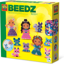 SES Beedz - Prinsesjes en dierenvriendjes - 1600 strijkkralen - met legbord - PVC vrij