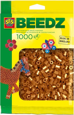 SES Beedz - Strijkkralen - Bruin - 1000 stuks - PVC vrij - strijkparels