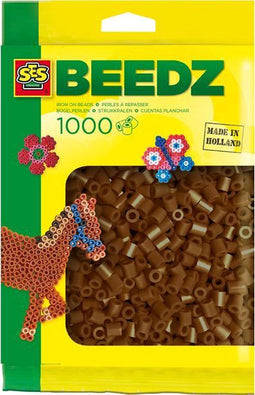 SES Beedz - Strijkkralen - Donkerbruin - 1000 stuks - PVC vrij - strijkparels