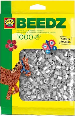 SES Beedz - Strijkkralen - Grijs - 1000 stuks - PVC vrij - strijkparels