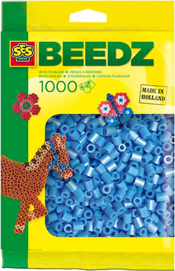 SES Beedz - Strijkkralen - Hemelsblauw - 1000 stuks - PVC vrij - strijkparels