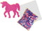 SES Beedz - Strijkkralen met legbord - grondplaat, 1200 strijkkralen en strijkvel - fantasie paard - unicorn - glow in the dark - PVC vrij
