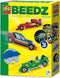 SES Beedz - Strijkkralen met legbord - grondplaat, 1200 strijkkralen en strijkvel - auto - met stickers en steunvoetjes - PVC vrij - Strijkkralen Jongens