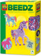 SES Beedz - Strijkkralen met legbord - grondplaat, 1200 strijkkralen en strijkvel - fantasie paard - unicorn - glow in the dark - PVC vrij