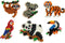 SES Beedz - Strijkkralen met legbord - grondplaat, 2400 strijkkralen en strijkvel - jungle dieren - toekan, panda, tijger, koala, luiaard, papegaai- PVC vrij - strijkkralen jongens