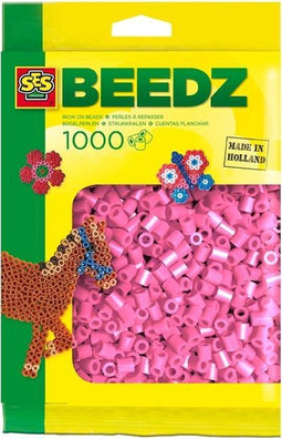 SES Beedz - Strijkkralen - Roze - 1000 stuks - PVC vrij - strijkparels