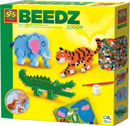 SES Beedz - strijkkralen - safari dieren - 3D dieren maken - safari thema - 2000 strijkkralen - PVC vrij - Strijkkralen Jongens