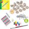 SES Creative 14039 Lichtketting - Geïnspireerd door de Natuur - Creatieve Knutselset voor Kinderen vanaf 6 Jaar - Decoreer vlinders en bloemen met glitter en verf - Perfect voor magische decoraties