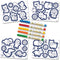 SES Creative 14475 My First Stickers inkleuren - Makkelijk te kleuren stickers met dikke zwarte randen - 26 Stickers Maken