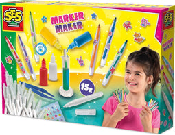 SES Creative 14722 Viltstift Lab - Creatieve Set voor Kinderen vanaf 5 Jaar - Maak gepersonaliseerde stiften en versier ze - Perfect voor creatieve experimenten