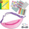 SES Creative 14774 Galactische Heuptas - Personaliseer een roze tas met stickers en kralen - Perfect voor creatieve mode