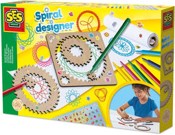 SES Creative 14788 Houten Spiraalontwerper - Creatieve Tekenset voor Kinderen vanaf 5 Jaar - Maak meer dan 40 unieke spiralen met houten wielen - Perfect voor jonge kunstenaars