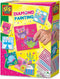 SES - Diamond painting - 1080 diamant stickers in 6 kleuren - met 8 kleurrijke kaarten - knutselen meisjes