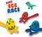SES - Dino eierloop - set met 4 eieren, 4 dino lepels en 4 dino fiches - buiten spelen - met handige bewaartas - Dinosaurus Speelgoed