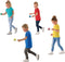 SES - Dino eierloop - set met 4 eieren, 4 dino lepels en 4 dino fiches - buiten spelen - met handige bewaartas - Dinosaurus Speelgoed