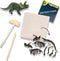 SES - Dino en skelet opgraven 2 in 1 - Triceratops - bikblok met skelet - complete set met houten hamer en beitel - Dinosaurus Speelgoed