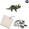 SES - Dino en skelet opgraven 2 in 1 - Triceratops - bikblok met skelet - complete set met houten hamer en beitel - Dinosaurus Speelgoed