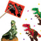 SES - Dino's 3 in 1 - gieten, schilderen, strijkkralen en scratchen - met mal, houder, gips, verf, penseel, scratch stokje en grondplaat - knutselpakket - knutselen jongens - Dinosaurus Speelgoed