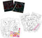 SES - Doe kleurboek glitter 3 in 1 - glitter scratch, diamond painting en kleurplaten - met glitters stickers en houten scratch pen