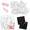 SES - Doe kleurboek glitter 3 in 1 - glitter scratch, diamond painting en kleurplaten - met glitters stickers en houten scratch pen