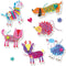 SES - Draad wikkel dieren - met glitter stickers en 5 heldere kleuren draad - 6 wikkel dieren