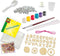 SES - Easy diamonds - Letter sieraden - zelf sieraden maken - houten bedels en letters - inclusief 6 kleuren verf, penseel, elastiek koord en easy diamond poeder - knutselen meisjes