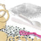 SES - Easy diamonds - Letter sieraden - zelf sieraden maken - houten bedels en letters - inclusief 6 kleuren verf, penseel, elastiek koord en easy diamond poeder - knutselen meisjes