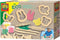 SES - Eco - klei set met houten tools - 3 kleuren klei met houten rollers, klei vormpjes en boetseermessen - makkelijk uitwasbaar