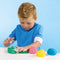 SES - Eco - klei set met houten tools - 3 kleuren klei met houten rollers, klei vormpjes en boetseermessen - makkelijk uitwasbaar