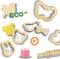 SES - Eco - klei set met houten tools - 3 kleuren klei met houten rollers, klei vormpjes en boetseermessen - makkelijk uitwasbaar