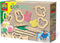 SES - Eco - klei set met houten tools - 3 kleuren klei met houten rollers, klei vormpjes en boetseermessen - makkelijk uitwasbaar