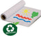 SES - Eco - vingerverf set met kliederschort - 100% recycled - 4 kleuren verf - inclusief papierrol - makkelijk uitwasbaar