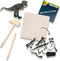 SES - Explore - Dino en skelet opgraven 2 in 1 - T-rex - bikblok met skelet - complete set met houten hamer en beitel - Dinosaurus Speelgoed