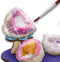 SES - Galaxy - Geodes unicorn - echte geodes - inclusief verf en penseel - met eenhoorn display van hout - knutselen meisjes