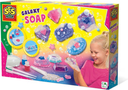 SES - Galaxy - Zeep Maken - kleuren mixen voor de mooiste zeep - Mica glitters - Zelf zeep maken set - knutselen meisjes 12 jaar creatief