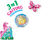 SES - Gieten en schilderen - 3 in 1 - fantasiepaarden, vlinders, honden en katten - sneldrogend - met gietmal, houder, vormpjes, gips, verf, penseel en glitterlijm - knutselen meisjes