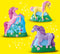 SES - Gieten en schilderen - 3 paarden - sneldrogend - met gietmal, houder, gips, verf, penseel en glitterlijm - knutselen meisjes