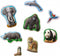 SES - Gieten en schilderen - Dieren - Gips Gieten - Maak een Giraffe, Gorilla, Panda en meer - sneldrogend - met vormpjes, gips, verf en penseel - knutselen jongens - knutselen voor kinderen - knutselen meisjes
