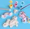 SES - Gieten en schilderen - Eenhoorns - Unicorn Speelgoed - sneldrogend - Gips Gieten - vormpjes, gips, verf, penseel, glitterlijm, gladstrijkkam en satijnband - knutselen meisjes