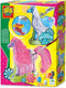 SES - Gieten en schilderen - Paard met manen - sneldrogend - met gietmal, houder, gips, verf, penseel en glitterlijm - knutselen meisjes