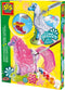 SES - Gieten en schilderen - Paard met manen - sneldrogend - met gietmal, houder, gips, verf, penseel en glitterlijm - knutselen meisjes