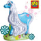 SES - Gieten en schilderen - Paard met manen - sneldrogend - met gietmal, houder, gips, verf, penseel en glitterlijm - knutselen meisjes