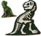 SES - Gieten en schilderen - T-Rex met skelet - dino - glow in the dark - sneldrogend - met gietmal, gips, verf, penseel, kam en lijm