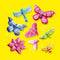 SES - Gieten en schilderen - Vlinders en glitter - sneldrogend - met vormpjes, gips, verf, penseel en glitterlijm - knutselen meisjes