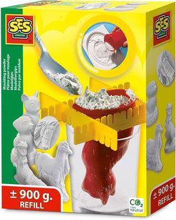 SES - Gips - 900 gram - Gieten en schilderen - Modelgips - sneldrogend - gips gieten - Gips poeder - navulling gips - 3x 300 gram