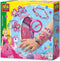 SES - Glitter armbanden - armbandjes maken meisjes - inclusief bedels, kralen, draad en stickers - knutselen meisjes - knutselpakket