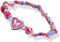 SES - Glitter armbanden - armbandjes maken meisjes - inclusief bedels, kralen, draad en stickers - knutselen meisjes - knutselpakket