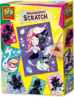 SES - Holografisch scratch - Sprookjes - 6 holografische scratch kaarten - inclusief scratch stokje