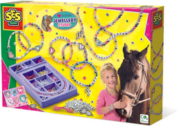 SES - Ik hou van paarden - Sieraden studio - paarden bedels en letterkralen - elastisch koord en waxkoord - complete set met handige naald - knutselen meisjes